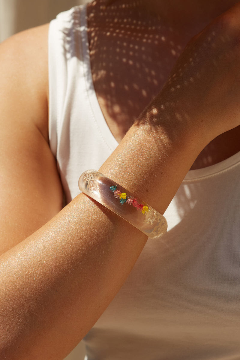 Flower Child Encased Flower Bracelet - Front