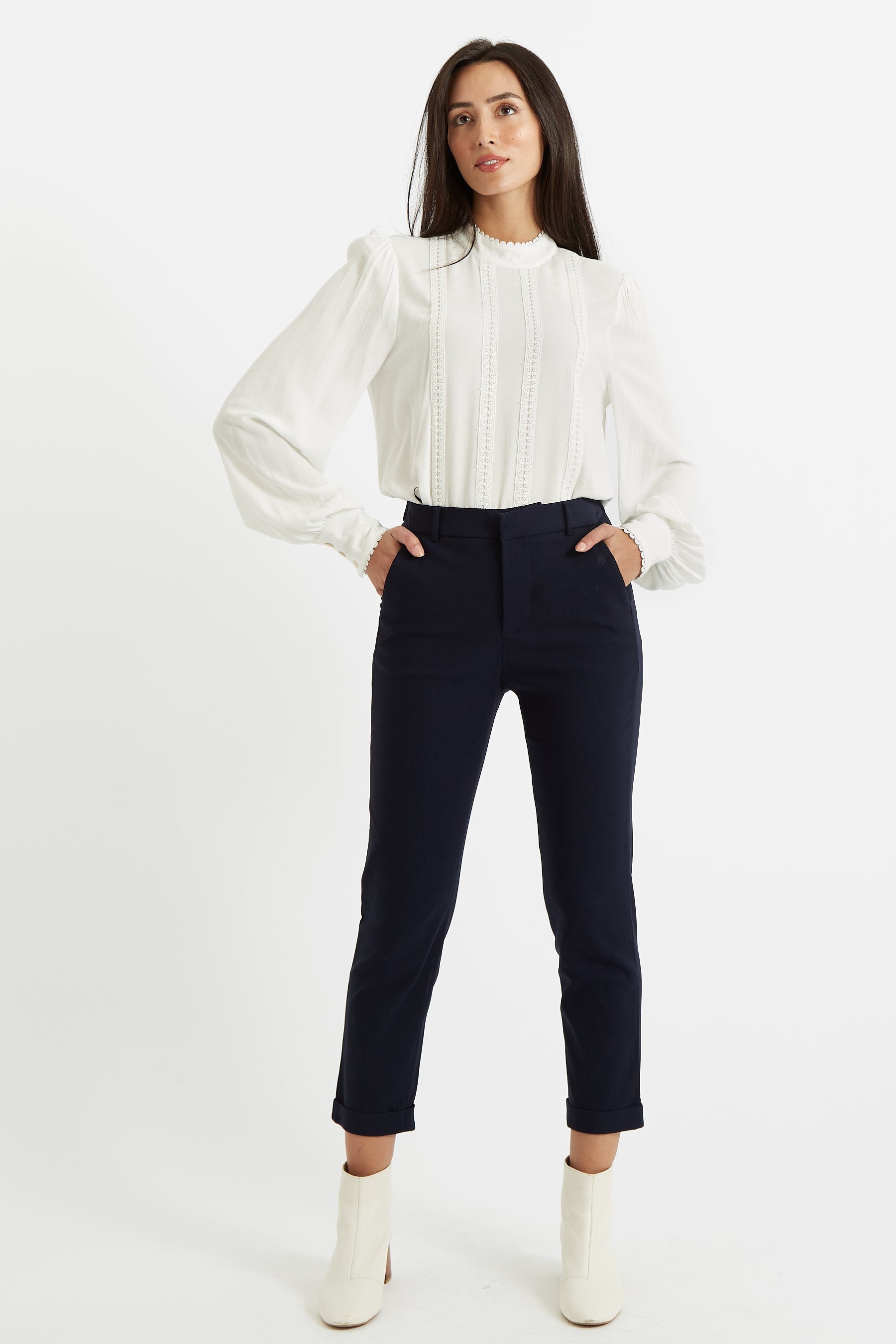 Jaylo Slim Fit Cropped Trouser