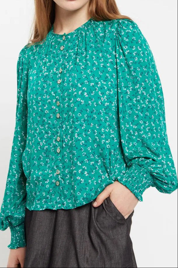 Kerstin Naive Ditsy Print Long Sleeve Blouse