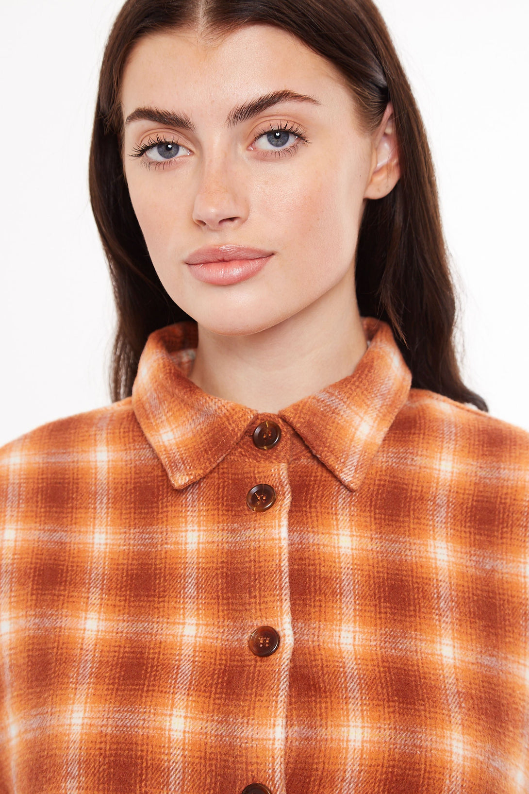 Rust Shacket Woman Louche Meriam Check Shacket Rust