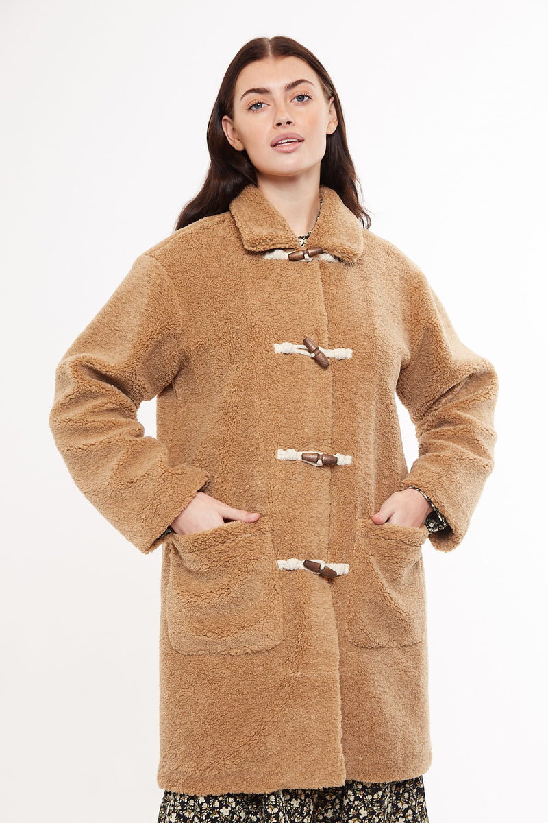 Louche Narimane Borg Duffle Coat - Camel - Front