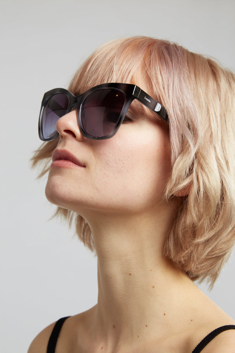 Louche Nikki Sunglasses Blue - Back