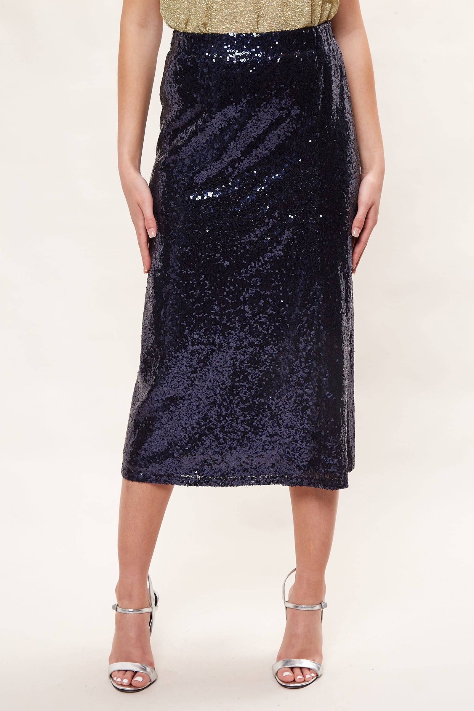 Saro Sequin Midi Skirt