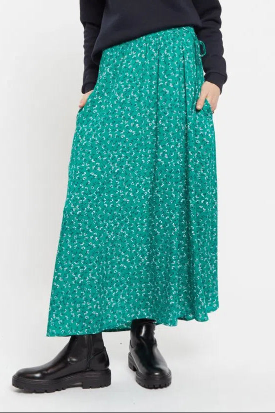 Siri Naive Ditsy Print Midi Skirt