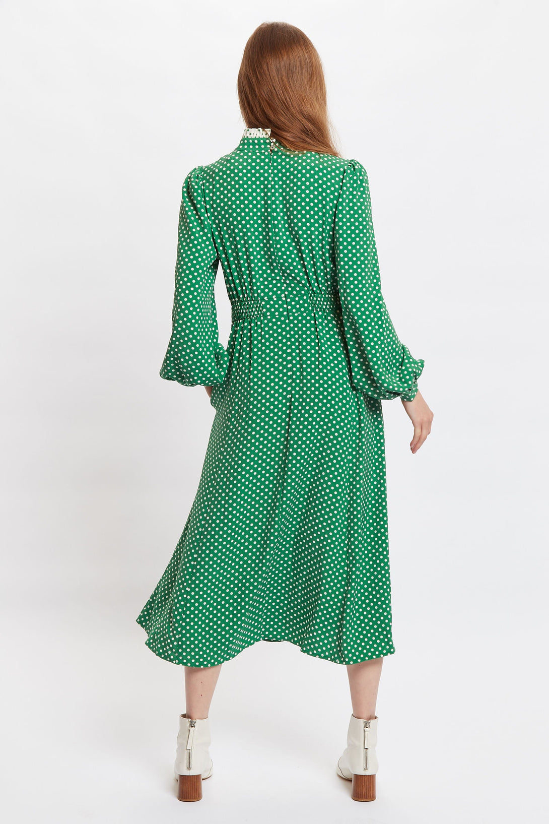 Louche Sorrel Polka Dot Print Long Sleeve Midi Dress Louche Sorrel Polka Dot Print Long Sleeve Midi Dress