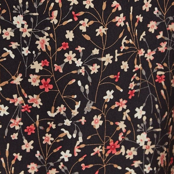 Louche Leonie Wax Flower Long Sleeve Midi Shirtdress