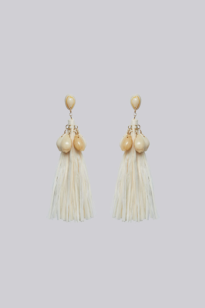 Diana Shell Tassel Earring