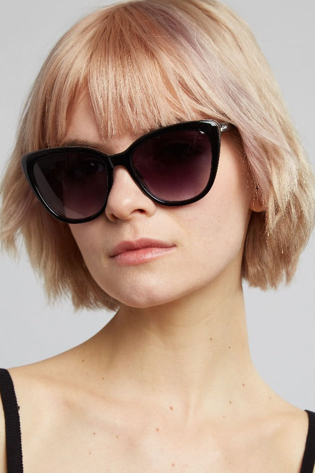 Louche Gail Cat Eye Detail Sunglasses - Front