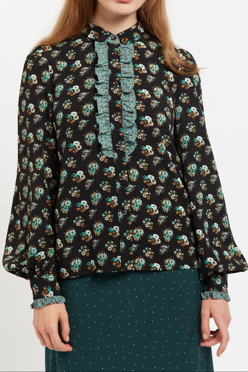 Louche Gisla Posy Patchwork Print Long Sleeve Blouse