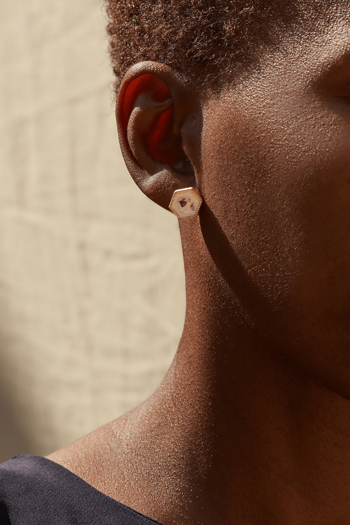 Mesa Hexagon Stud Earrings