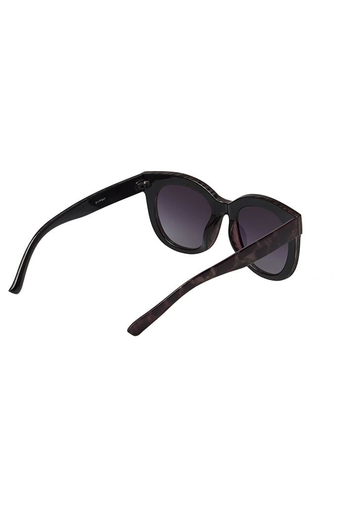 Louche Zabi Glitter Tortoise Shell Sunglasses Purple
